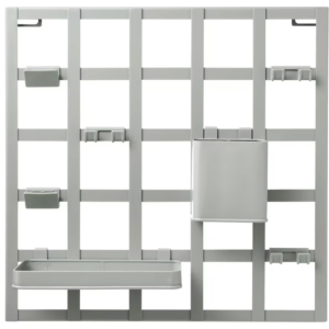 Multi-Functional Wall Grid Organizer with Storage Accessories