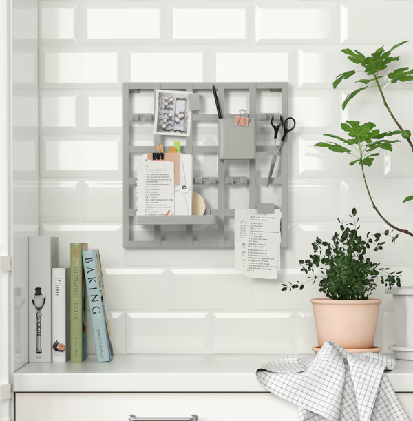 Multi-Functional Wall Grid Organizer with Storage Accessories - Image 4