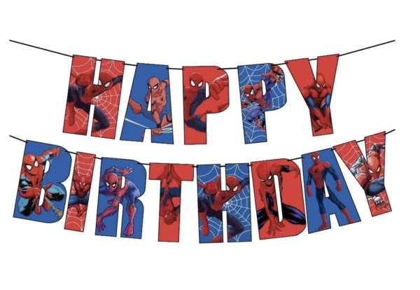 Super Hero Bunting Avengers Paper Banner BIRTHDAY Decoration Flags