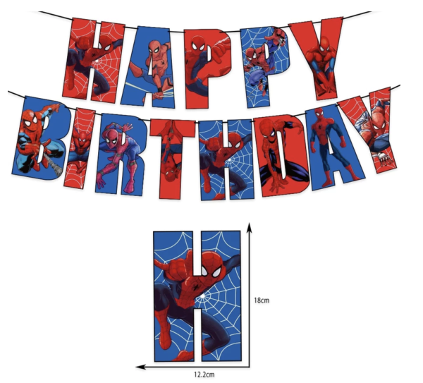 Super Hero Bunting Avengers Paper Banner BIRTHDAY Decoration Flags - Image 2