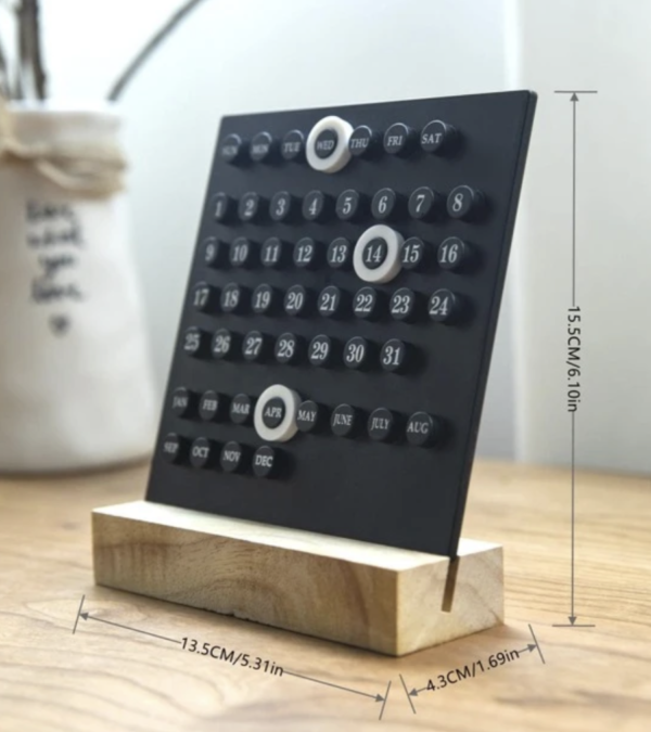 Wooden Desktop Flip Calendar – Minimal Office Decor - Image 4